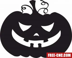 Halloween scary pumpkin silhouette horror - free dxf download