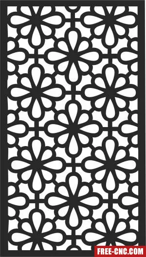 Decorative wall pattern decorative door - Download free dxf for cnc plasma cutting