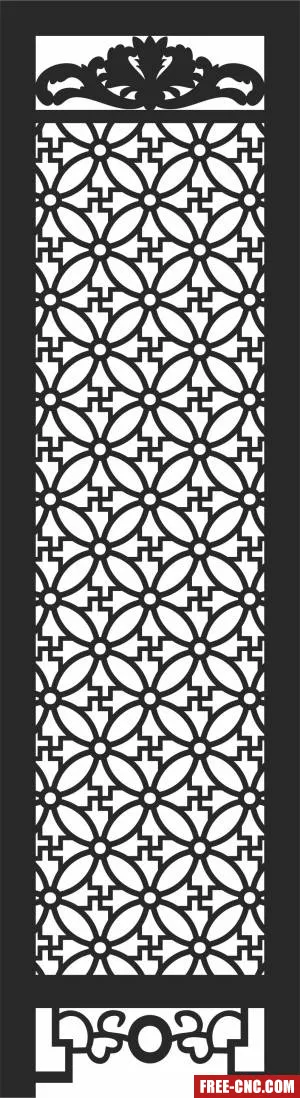 Decorative screen wall pattern door - Free dxf download