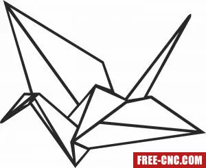 Geometric polygon paper bird - Download free dxf for cnc plasma cutting