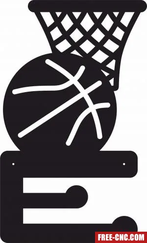 Medal hanger basketball - free dxf download