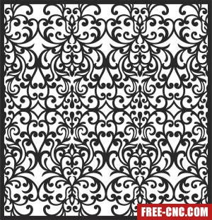 Pattern decorative pattern wall decorative screen - Free dxf for laser cutting and plasma