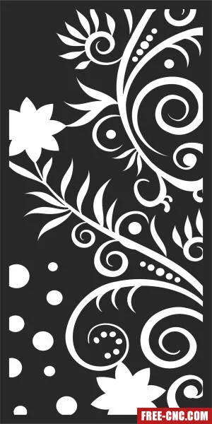 Pattern door pattern decorative wall - Free dxf for laser cutting and plasma