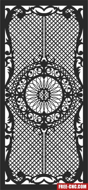 Door decorative pattern wall screen - Download free dxf for cnc plasma cutting