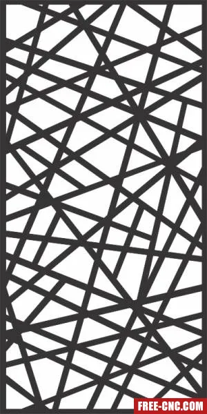 Decorative panel wall separator door pattern - free dxf download