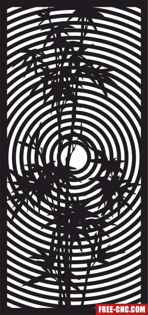 Decorative 3d door panel wall art screen pattern - Free dxf download