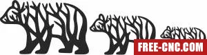 Bears cliparts - Download free dxf for cnc plasma cutting