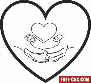 Heart valentines day art - Download free dxf for cnc plasma cutting