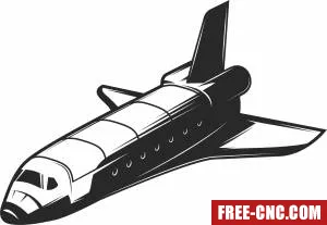 Space shuttle clipart - Free dxf for laser cutting and plasma