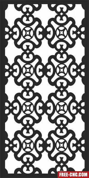 Decorative door wall door pattern decorative - Free dxf files ready to cut