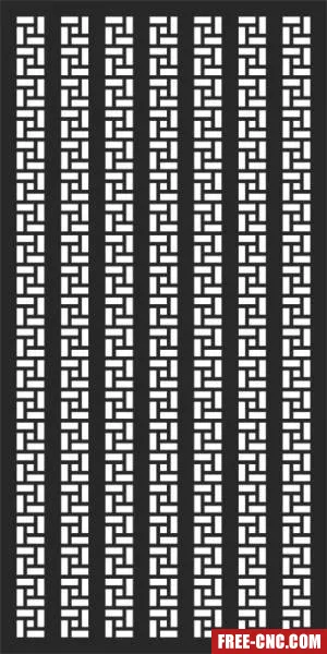 Decorative panels for doors wall screen pattern - free dxf download