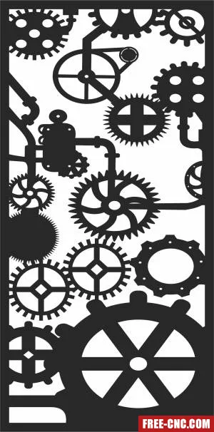 Decorative door decorative wall - Free dxf for laser cutting and plasma