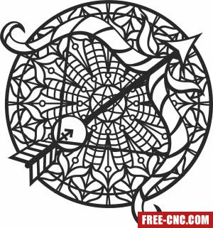 Sagittarius zodiac wall art - Free dxf files ready to cut