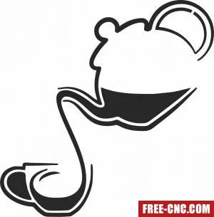 Ceremony teapot wall decor - Download free dxf for cnc plasma cutting