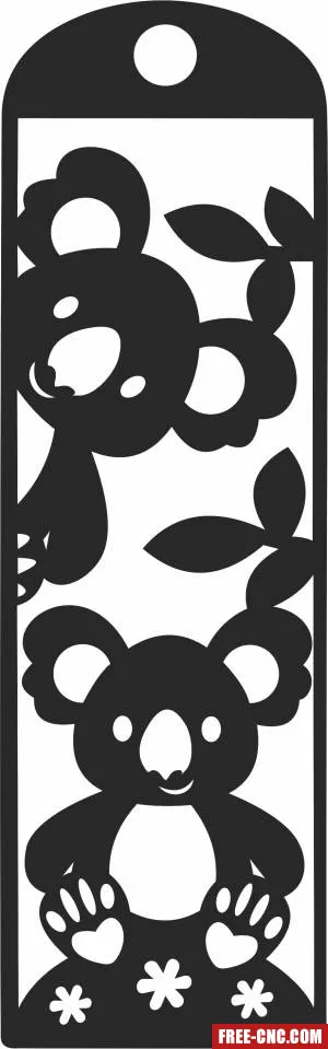 Koala ornaments cliparts - Download free dxf for cnc plasma cutting