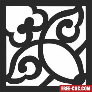 Pattern door screen door decorative door pattern - Free dxf for laser cutting and plasma