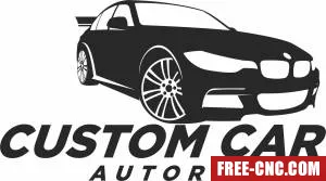 Custom car wall logo - Free dxf files ready to cut Custom car wall logo - Free dxf files ready to cut