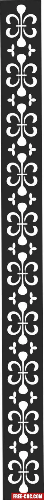 Floral wall border screen - Download free dxf for cnc plasma cutting