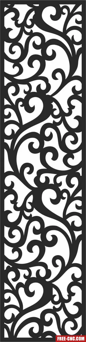 Decorative pattern screen door - Download free dxf for cnc plasma cutting