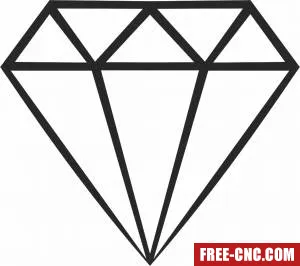 Geometric polygon diamond - Download free dxf for cnc plasma cutting