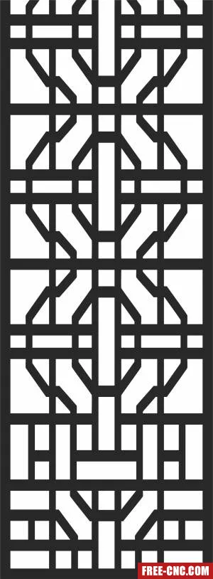 Door pattern wall screen door screen decorative - Free dxf for laser cutting and plasma