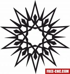 Mandala wall art pattern - Free dxf files ready to cut