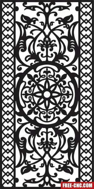Decorative panel wall screen pattern - Free dxf files ready to cut
