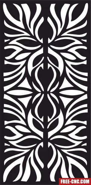Decorative door panel screen wall pattern - Download free dxf for cnc plasma cutting