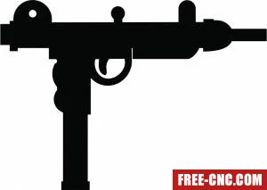 Rifle pistol silhouette - free dxf download