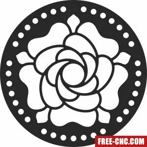 Floral wall sign - Free dxf files ready to cut