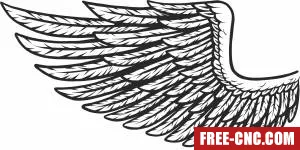 Angel wing clipat - Free dxf download