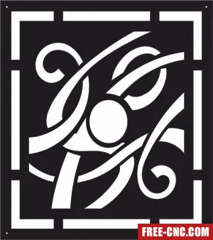 Decorative panel screen pattern partition - Download free dxf for cnc plasma cutting