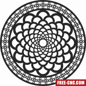 Mandala wall art - Free dxf for laser cutting and plasma