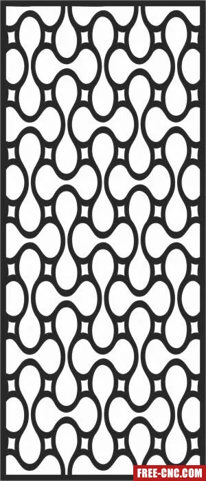Pattern wall door decorative screen wall - Free dxf files ready to cut