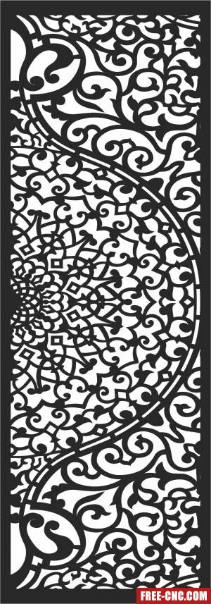 Decorative screen door - Free dxf for laser cutting and plasma