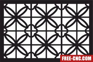 Decorative panel floral screen pattern partition - Download free dxf for cnc plasma cutting