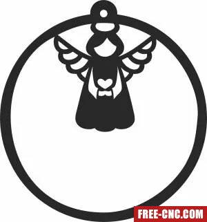 Angel christmas ornament - Free dxf download