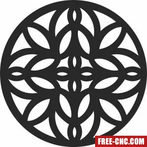 Pattern mandala wall arts - Free dxf for laser cutting and plasma