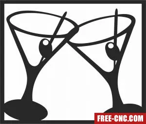 Cocktail wall decors - Download free dxf for cnc plasma cutting