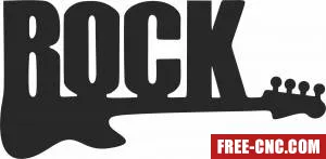 Rock guitar - Download free dxf for cnc plasma cutting