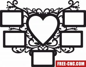 Picture frame holder memories for couple married - free dxf download