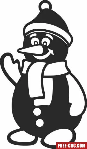 Christmas snowman ornament clipart - Download free dxf for cnc plasma cutting Christmas snowman ornament clipart - Download free dxf for cnc plasma cutting