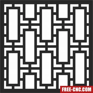 Wall door decorative - Free dxf download