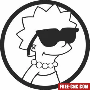 Lisa simpson clipart - Download free dxf for cnc plasma cutting