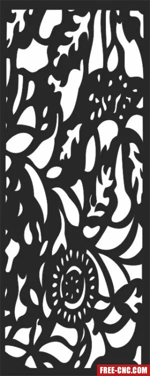 Decorative panels for doors wall screen pattern - free dxf download