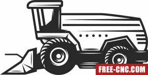 Farm harvester clipart - Download free dxf for cnc plasma cutting