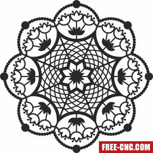 Mandala wall decor - Free dxf download