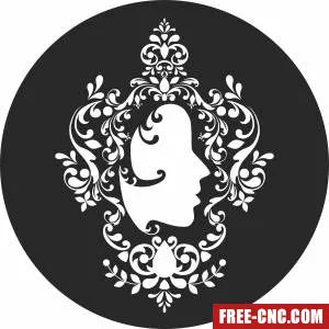 Woman wall floral art - Free dxf files ready to cut