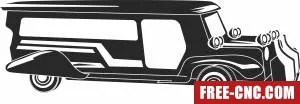 Jeepney bus - Free dxf download