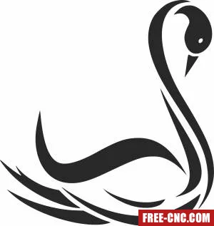 Swan cliparts - Free dxf files ready to cut